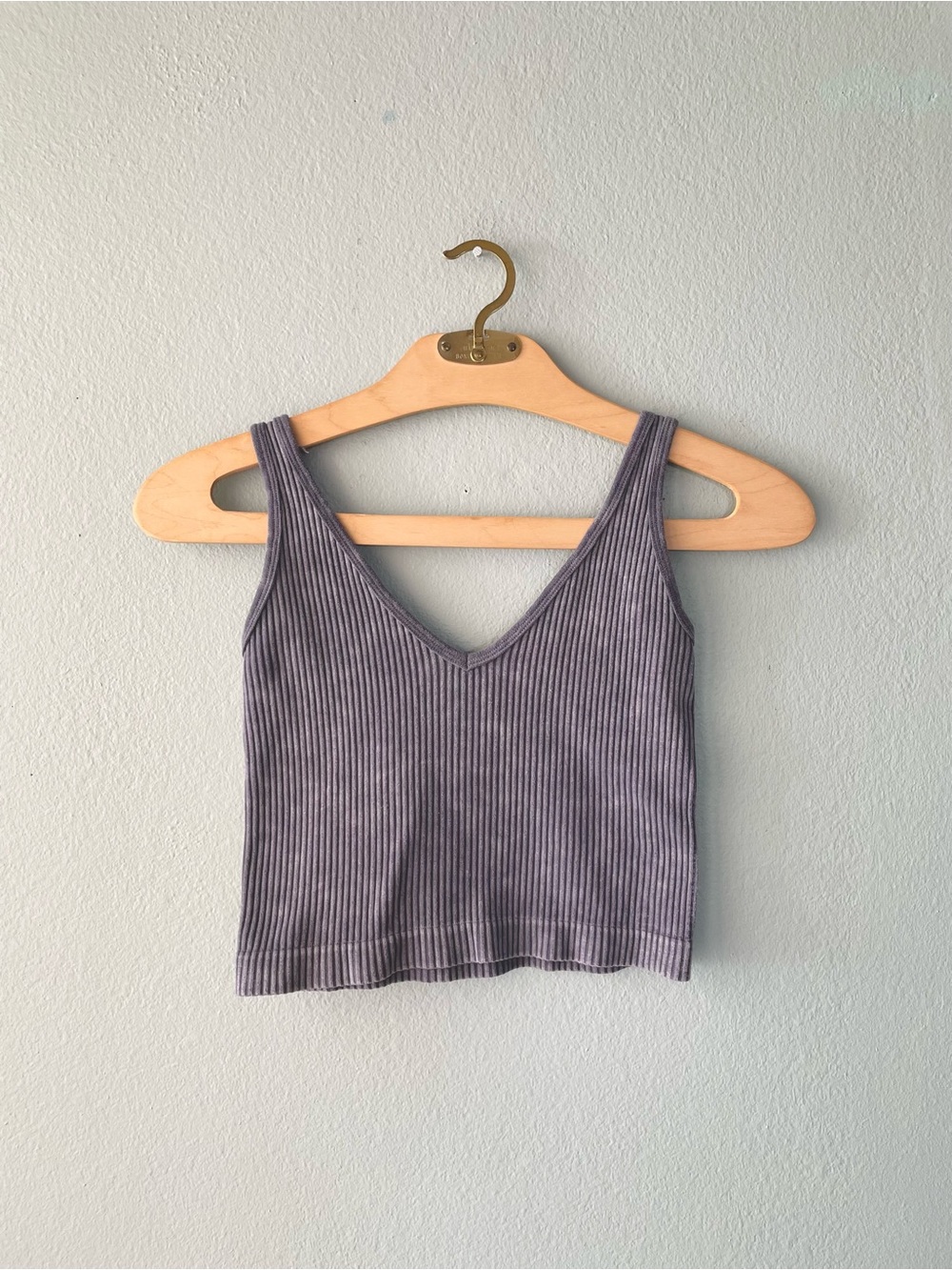 🌻5/$15🌻 Aura | Gray Ribbed Stretchy Layering Tank